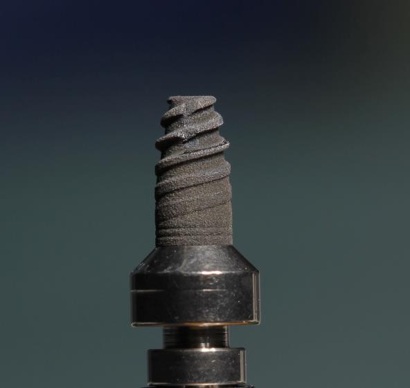 Дентальный имплантат Lenmiriot с лазерным микрорельефом поверхности типа лунки